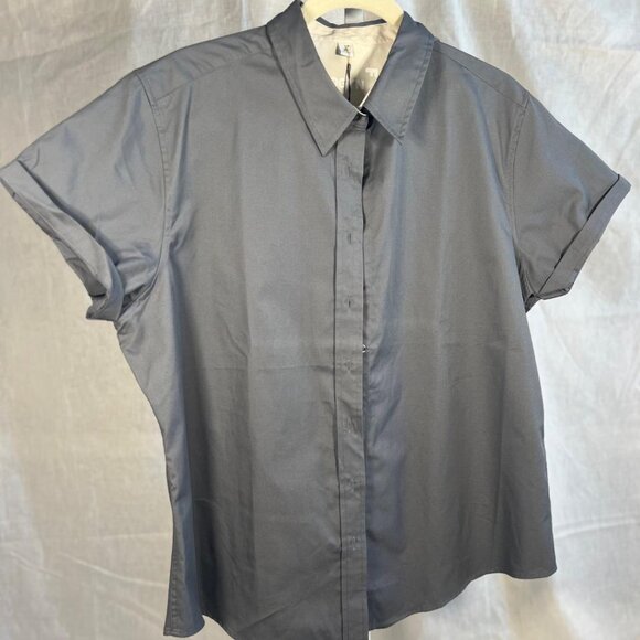 NWT Androgynous Fox Swift Fox Short Sleeve Button Up Shirt/Silver Fox - Size XL - Picture 1 of 11